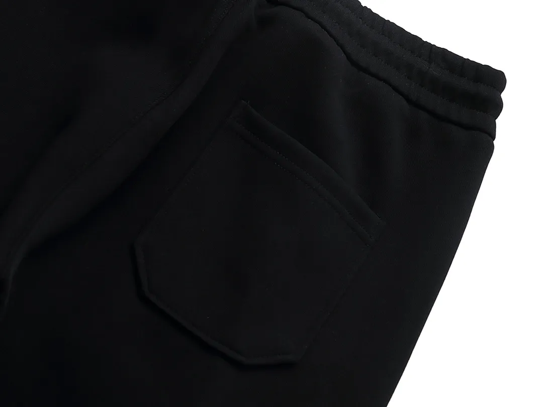 P210 Chrome Hearts 2024 autumn and winter new style Retro street style Customized leather stamp Imported Tajima machine high-density embroidered letter logo Made of high-gram heavyweight Chinese cotton fabric Couple style Casual trousers Color: black Size: XS-L